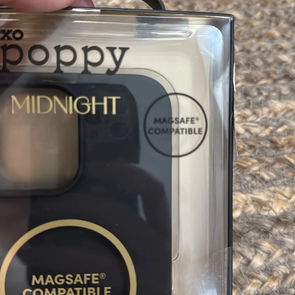 NIB🖤xo Poppy 🖤 Midnight Black iPhone 14 Pro Max Case